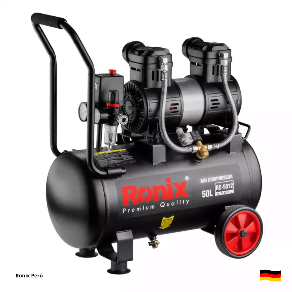 Marca Alemana - 2025-06-19T101424.432 Compresora De Aire Sin Aceite 2.2HP 50L Silencioso RONIX RC-5012 - Imagen 1