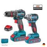 Taladro Percutor 20V + Atornillador de Impacto 20V Combo RONIX Brushless