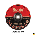 Disco De Desbaste 7" Metal 180x6x22.2mm Caja 25 Unidades RONIX RH-3704 Industrial