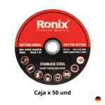Disco de Corte INOX 7" 180x1.6x22.2mm Caja 50 Unidades RONIX RH-3742 Industrial