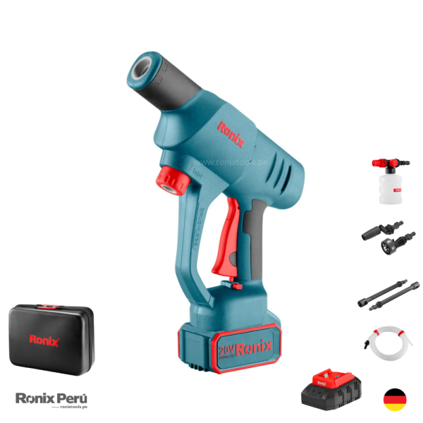 Hidrolavadora 45BAR Inalámbrica Brushless 20V 4Ah Ronix 8663