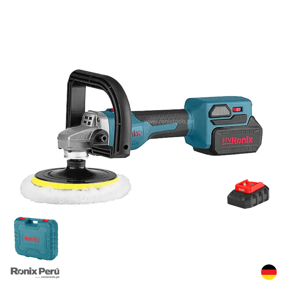 Pulidora Burhsless Ronix 8652 Pulidora Inalámbrica 6" 1200W 20V 4Ah Brushless RONIX 8652 - Imagen 1